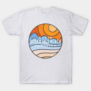 Ocean Isle Beach, NC Summertime Vacationing Stained Glass Sunrise T-Shirt